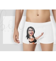 BK Gift Kişiye Özel Karikatürlü Eğlenceli Beyaz Erkek Boxer, Yıl Dönümü/ Doğum Günü / Sevgililer Günü Hediyeleri,  Erkek Arkadaş Hediye, Esprili Hediye-3
