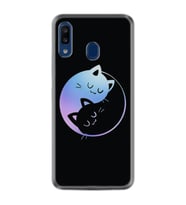 Samsung Galaxy M20 Kılıf Desenli Love Cats 1604