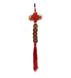 Çin Feng Shui Şans ve Bereket Düğüm Beşli Para 35 cm