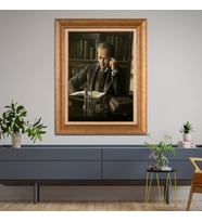 Altın Varaklı Paspartulu Çerçeveli Tablo rv1468