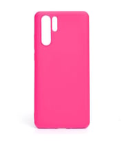 Huawei P30 Pro Kılıf İçi Kadife Özel Tasarım Esnek Yumuşak Pürüzsüz (Koyu Pembe)
