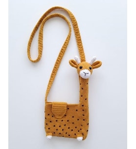 Zürafa Çanta Amigurumi Organik Oyuncak