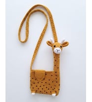 Zürafa Çanta Amigurumi Organik Oyuncak