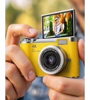 Yüksek Çözünürlüklü 48 MP Kamera 4K Video Çekim Selfie Vlog Fotoğraf Makinesi