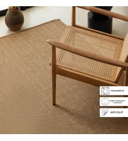 Ocean Home Textile Yıkanabilir Jüt Görünümlü Naturel Renk Balıksırtı Halı Kilim 160 x 230 cm