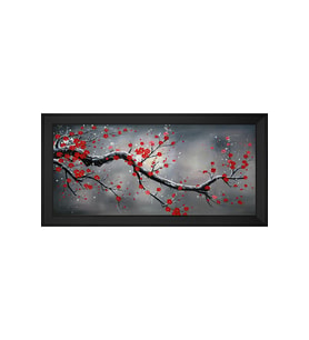 Manzara Temalı Kanvas Tablo 50 x 70 cm Siyah Çerçeve