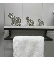 FULYA Banyo Beyaz Raflı Metal Havlu, Şal Askılık