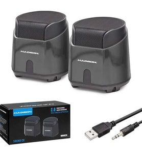 Hadron HD6024 Bilgisayar Hoparlörü 1.1 8.5*9*9 cm Siyah