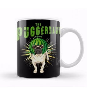 Pug Dog Puggernaut Life Funny Gift Kupa Bardak Porselen