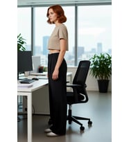 Kadın Wide Leg Kemerli Dokuma Pantolon Fonksiyonel Dayanıklı Kaliteli Konforlu Estetik Şık