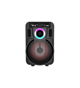 20W Mikrofonlu Bluetooth Hoparlör RGB Işıklı Şarjlı Taşınabilir Karaoke Speaker (Siyah)