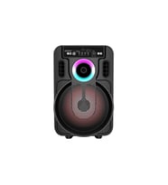 20W Mikrofonlu Bluetooth Hoparlör RGB Işıklı Şarjlı Taşınabilir Karaoke Speaker (Siyah)