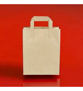 Kraft Kağıt Çanta Düz Saplı 22x28x10 cm 10 Adetli