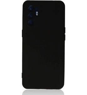 Newface Oppo Reno 6 Kılıf Nano içi Kadife Silikon - Siyah
