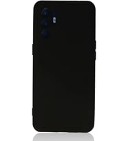 Newface Oppo Reno 6 Kılıf Nano içi Kadife Silikon - Siyah