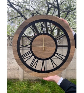 Dekoratif Ahşap Duvar Saati 50 cm