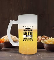 BK Gift Kişiye Özel Dünyanın En Yakışıklı Babası Tasarımlı Buzlu Cam Bira Bardağı 50cl-2 (Beyaz)