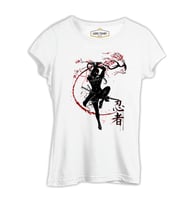 Japon Savaşçı - Rüzgar Beyaz Kadın Tshirt