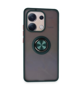 Xiaomi Redmi Note 13 4g Kılıf Montreal Yüzüklü Silikon Kapak - Yeşil