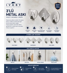 IVORY 3`LÜ METAL ASKI