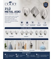 IVORY 3`LÜ METAL ASKI