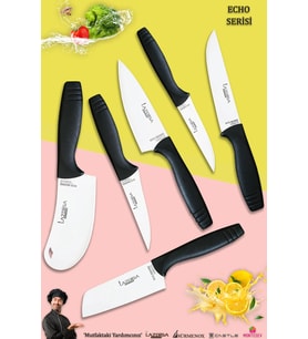 Eco Serisi Mutfak Bıçak Seti Et Ekmek Sebze Salata Pizza Börek Pide Şef Bıçağı 6 Lı Set ( Mft-7428)