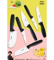 Eco Serisi Mutfak Bıçak Seti Et Ekmek Sebze Salata Pizza Börek Pide Şef Bıçağı 6 Lı Set ( Mft-7428)