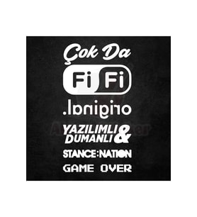 Oto Arka Cam Sticker Model 10 Beyaz 20*38 Cm