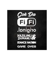 Oto Arka Cam Sticker Model 10 Beyaz 20*38 Cm