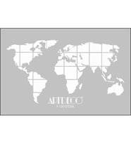ARTDECO STENCİL A4  DÜNYA HARİTASI 208