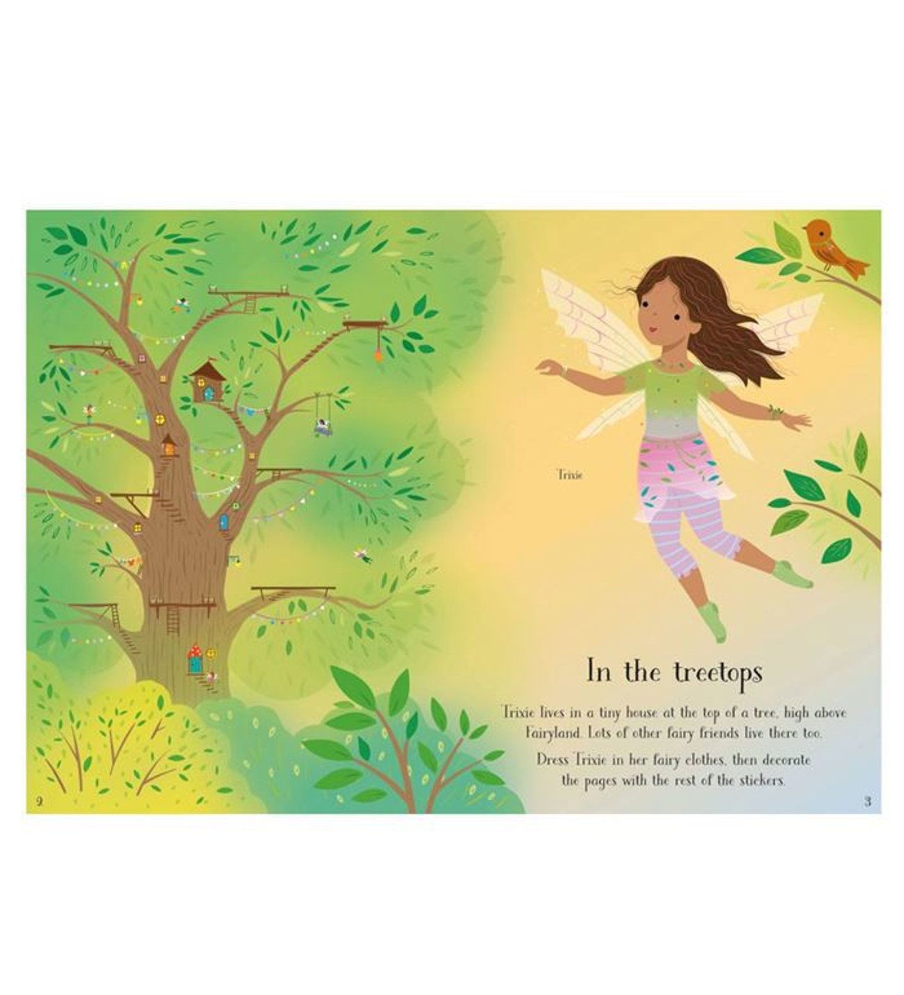 Little Sticker Dolly Dressing Treetop Fairies Usborne Publishing