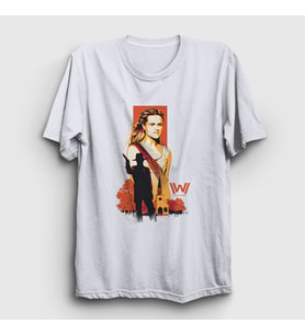 Presmono Unisex Beyaz Dolores Westworld T-Shirt 223133tt