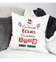 Kişiye Özel Eczacı Annelere Hediye Yastık