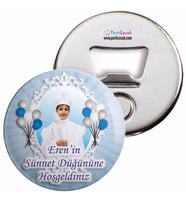 Sünnet Süslemesi Mavi Balonlu Açacaklı Magnet