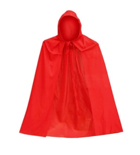 Parti Cadılar Bayramı Halloween Kapişonlu Kırmızı Pelerin 90 cm