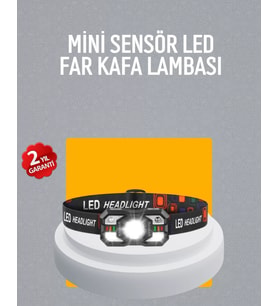 Şarj Edilebilir Led Far Hareket Sensörlü 5 Modlu Outdoor