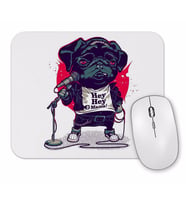 Black Dog Pug Köpek Mouse Pad.jpg