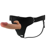 OdinsShop 19 cm Belden Bağlamalı İçi Boş Klitoris Uyarıcılı Protez Penis