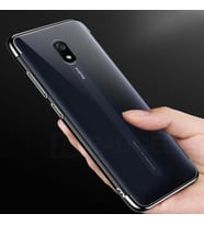 Xiaomi Redmi 8A Köşeleri Renkli Şeffaf Kamera Korumalı Kılıf (Siyah)