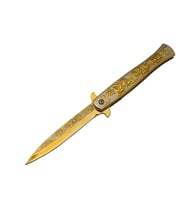 Metal Güllü Çakı Gold Marka:Sibirya Ürün Kodu: HC012 GOLD 22,5 CM