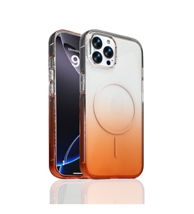 Apple iPhone 15 Pro Max Uyumlu Kılıf M-Safe Şarj Özellikli Zore Septik Silikon Kapak (Turuncu)