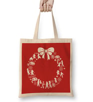 Dragon Ball Z Christmas Wreath Pattern Bez Çanta Uzun Saplı