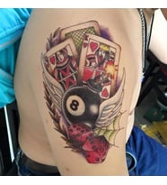 Geçici Kart ve Bilardo Topu Tatto Geçici Dövme