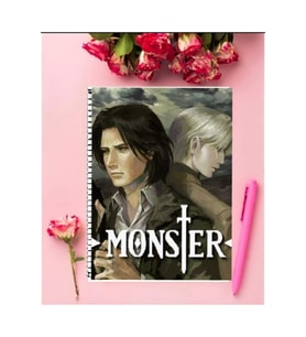 Monster Anime Defter 1 Adet Özel Tasarım A4 Boyutu 21*29 cm Telli Çizgili Defter