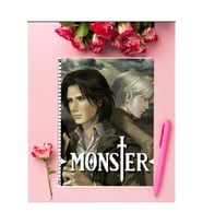 Monster Anime Defter 1 Adet Özel Tasarım A4 Boyutu 21*29 cm Telli Çizgili Defter