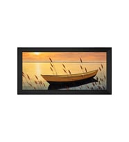 Manzara Temalı Kanvas Tablo 50 x 70 cm Siyah Çerçeve