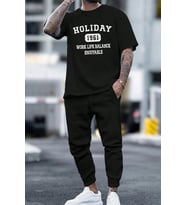 Unisex Holiday 2'li Eşofman Takımı (Siyah)