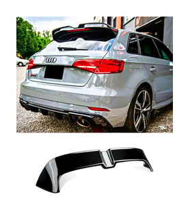 Audi A3 Hb 8V 2012-2019 Martı Plastik Parlak Siyah Spoiler