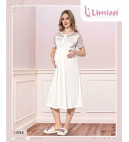 LİMİSSİ 1094 Hamile Lohusa  DantelliYeni Sezon Lohusa Geceliği