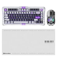 Gravastar V75 Manyetik Kablolu Gaming Klavye, XPro Kablosuz Optik Mouse ve Mousepad Oyuncu Seti, Mecha Gray